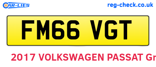FM66VGT are the vehicle registration plates.