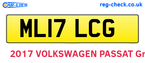 ML17LCG are the vehicle registration plates.