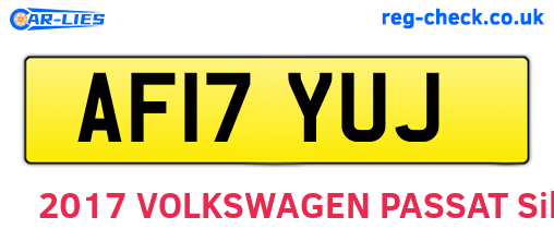 AF17YUJ are the vehicle registration plates.