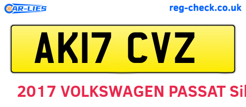 AK17CVZ are the vehicle registration plates.