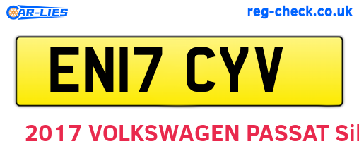 EN17CYV are the vehicle registration plates.