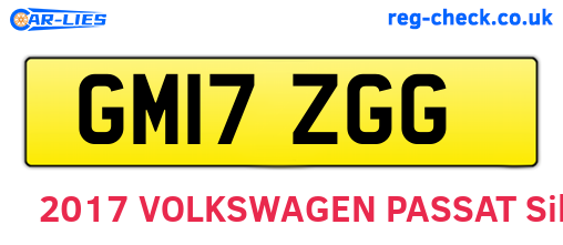 GM17ZGG are the vehicle registration plates.