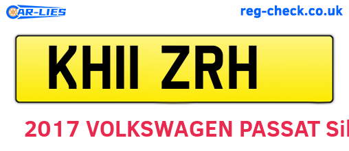 KH11ZRH are the vehicle registration plates.