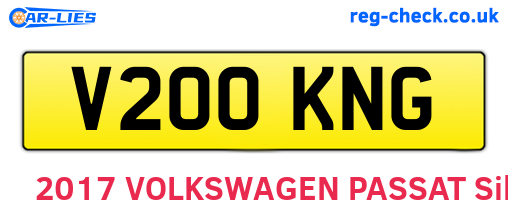 V200KNG are the vehicle registration plates.