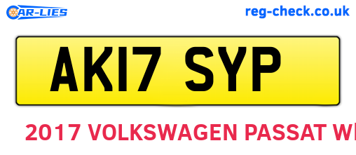 AK17SYP are the vehicle registration plates.