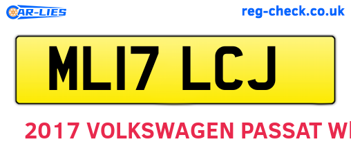 ML17LCJ are the vehicle registration plates.