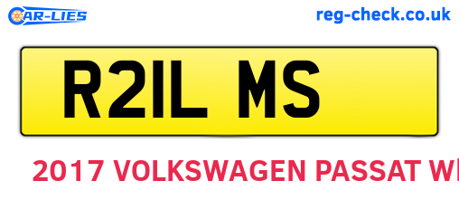 R21LMS are the vehicle registration plates.