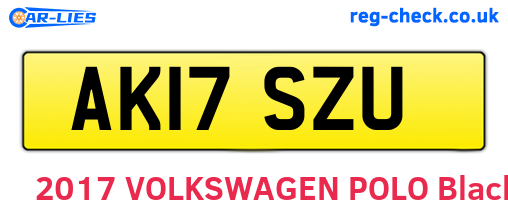 AK17SZU are the vehicle registration plates.