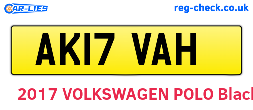 AK17VAH are the vehicle registration plates.