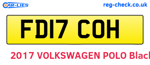 FD17COH are the vehicle registration plates.