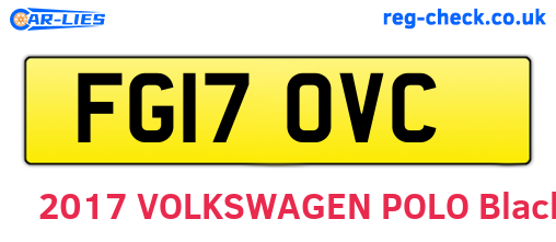 FG17OVC are the vehicle registration plates.