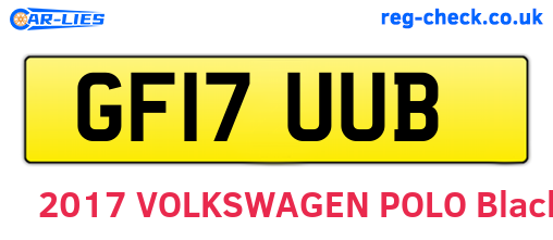 GF17UUB are the vehicle registration plates.