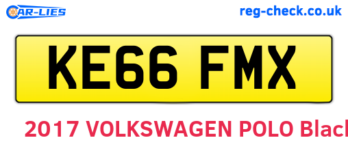 KE66FMX are the vehicle registration plates.