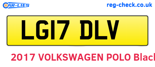 LG17DLV are the vehicle registration plates.