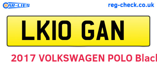 LK10GAN are the vehicle registration plates.