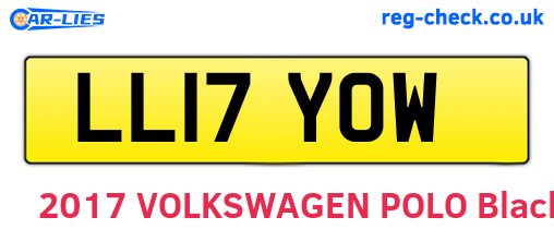 LL17YOW are the vehicle registration plates.