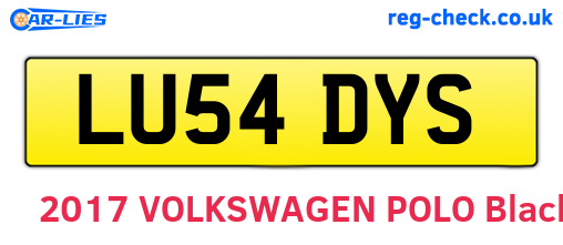 LU54DYS are the vehicle registration plates.