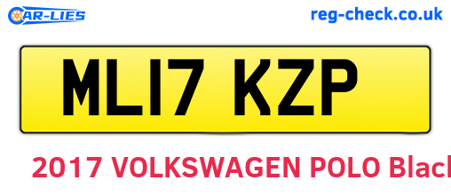 ML17KZP are the vehicle registration plates.