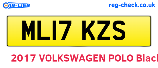 ML17KZS are the vehicle registration plates.