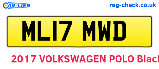 ML17MWD are the vehicle registration plates.