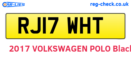 RJ17WHT are the vehicle registration plates.
