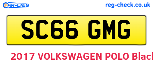 SC66GMG are the vehicle registration plates.