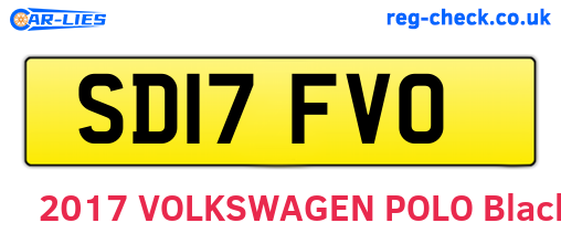 SD17FVO are the vehicle registration plates.