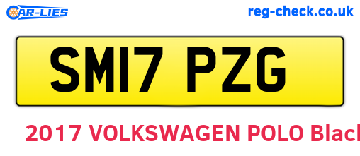 SM17PZG are the vehicle registration plates.