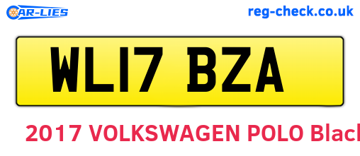 WL17BZA are the vehicle registration plates.