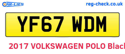 YF67WDM are the vehicle registration plates.