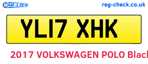 YL17XHK are the vehicle registration plates.