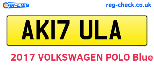 AK17ULA are the vehicle registration plates.