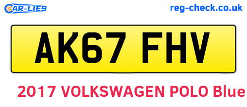 AK67FHV are the vehicle registration plates.