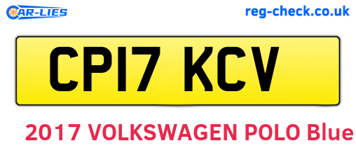 CP17KCV are the vehicle registration plates.