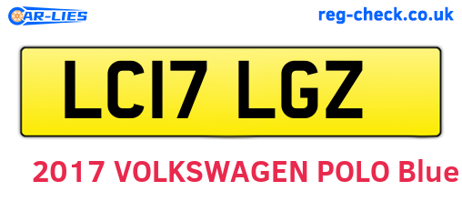 LC17LGZ are the vehicle registration plates.