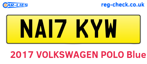 NA17KYW are the vehicle registration plates.