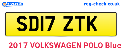 SD17ZTK are the vehicle registration plates.