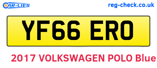 YF66ERO are the vehicle registration plates.