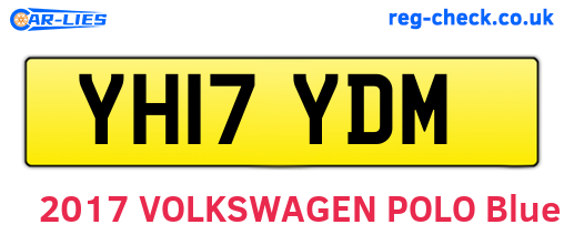 YH17YDM are the vehicle registration plates.