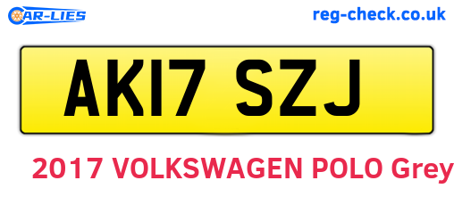 AK17SZJ are the vehicle registration plates.
