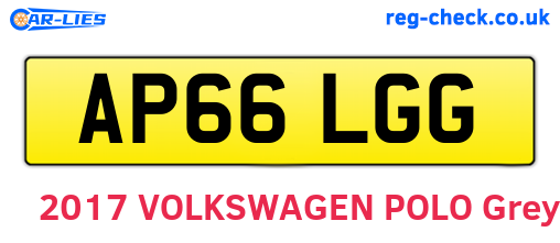 AP66LGG are the vehicle registration plates.