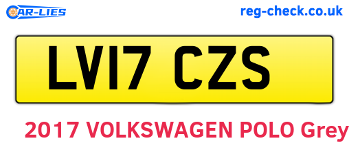 LV17CZS are the vehicle registration plates.