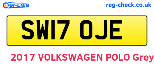 SW17OJE are the vehicle registration plates.