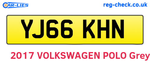 YJ66KHN are the vehicle registration plates.