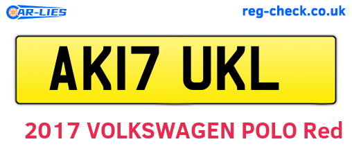 AK17UKL are the vehicle registration plates.