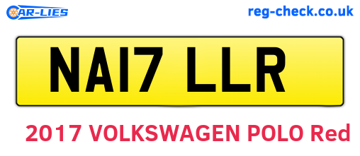 NA17LLR are the vehicle registration plates.