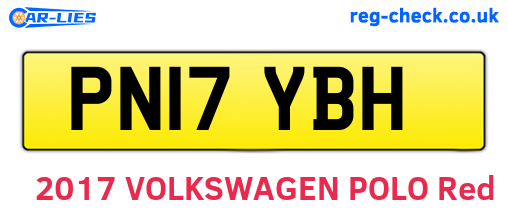 PN17YBH are the vehicle registration plates.