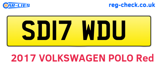 SD17WDU are the vehicle registration plates.