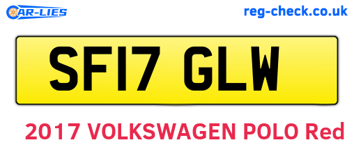 SF17GLW are the vehicle registration plates.