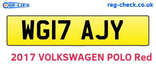 WG17AJY are the vehicle registration plates.